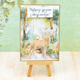 Kartka urodzinowa – jeleń